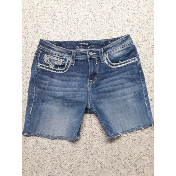 12x5 Vigoss Heritage fit midrise cutoffs with bling - Picture 2 of 3